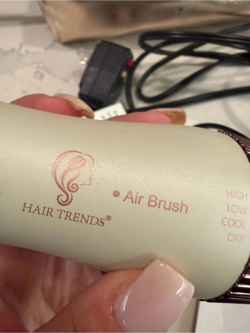 Gold Hot Air Round Styling Brush with Matching Pouch - Gold